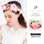 花冠  ウエディング 花かんむり 結婚式 花 ハワイアン ヘッドドレス 可愛い タトゥーシール 贈呈対象 fhkan058pk