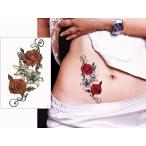 ショッピングタトゥー タトゥーシール ローズ 薔薇 hb516 中型・A5