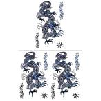 タトゥーシール ドラゴン 龍 竜 hm063  通常サイズ・3枚入り