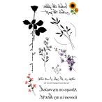 タトゥーシール 英文字 花 hm1328レギュラー