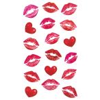 ショッピングタトゥー タトゥーシール ハート 唇 キス レギュラーサイズ hm1469
