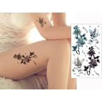 タトゥーシール バラ 薔薇 蝶 hm192 レギュラー