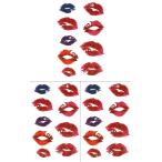 タトゥーシール 唇 キス 髑髏 hm639 通常サイズ・3枚入り