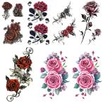 タトゥーシール 薔薇 7種7枚set305
