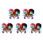 タトゥーシール タトゥーシール 5枚入り ハート 花 tm060214 ワンポイント