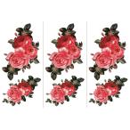 3枚セット タトゥーシール 薔薇 ymx297 レギュラー