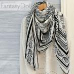 送料無料 予約販売ITEM 馴染みの良いカラー使いでコーディネートに上品なアクセントをプラス 軽量保温両面プリント大判ウール70%シルク30%ストールスカーフ