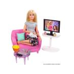 バービー リビングルーム ピンクソファー 家具 プレイセット Barbie Living Room Playset