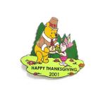 くまのプーさん プーさん&amp;ピグレット サンクスギビング 感謝祭 2001年 ピンズ 限定100 ディズニーオークション限定 Pooh &amp; Piglet Disney Auctions Pin