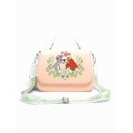 Loungefly わんわん物語 レディ&amp;トランプ キス クロスボデー ハンドバッグ ラウンジフライ ディズニー Lady &amp; Trump Kiss Floral Crossbody Bag