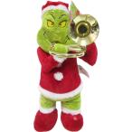 グリンチ トロンボーン演奏 クリスマス サンタドール 人形 音楽サウンド 楽器  アクション付き ドクター・スース Dr.Seuss Grinch Trombone