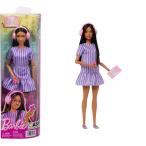バービー ファッショニスタ ドール  ラベンダー ストライプドレス 自閉症バービー Barbie Fashionistas Autism