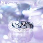 ミルキーホワイトシェルの甲丸ジュエリーリング