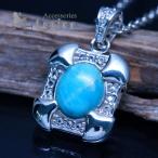 シルバーアクセサリー天然石ラリマーシルバー925クロス十字架クリアジルコニ...