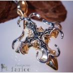 Yahoo! Yahoo!ショッピング(ヤフー ショッピング)イエローゴールド＆ブラック燻し仕様シルバーカラー タトゥーアラベスク ダブルクロスペンダントネックレス（あずきチェーン付き）