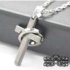 Yahoo! Yahoo!ショッピング(ヤフー ショッピング)聖書文字Ｃリングアレンジ メタルブラックコーティング クロスペンダントネックレス（ベネチアンチェーン付き）