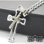 Yahoo! Yahoo!ショッピング(ヤフー ショッピング)ホワイトキュービックジルコニア付き ミニブラッククロス＆透かしフレームダブルクロスペンダントネックレス（ベネチアンチェーン付き）
