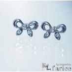 Yahoo! Yahoo!ショッピング(ヤフー ショッピング)リボン型バタフライデザイン ホワイトキュービックジルコニア ジュエリー系スタッドピアス