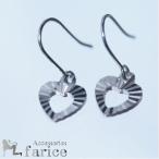 Yahoo! Yahoo!ショッピング(ヤフー ショッピング)キラキラハートインハート サンライズデザイン シルバーカラー ジュエリー系フックピアス