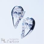 Yahoo! Yahoo!ショッピング(ヤフー ショッピング)涙型ホワイトキュービックジルコニアストーン オープンハーフカットハートカットピアス