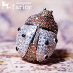 Yahoo! Yahoo!ショッピング(ヤフー ショッピング)オレンジ&ホワイトキュービックジルコニアストーン 天道虫パヴェブラックロジウムジュエリーリング