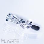 Yahoo! Yahoo!ショッピング(ヤフー ショッピング)ピュアホワイトキュービックジルコニアのキュートなリボンリング