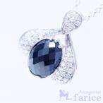 チェリーバタフライ豪華パヴェキュービックジルコニア＆オーバルブリリアントカットオニキス シルバーペン ...