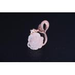 ミルキーホワイトローズ&amp;ホワイトキュービックジルコニアストーン ミニチャームシルバーペンダント (レディ−ス)