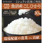 米 白米 30kg 令和5年産 魚沼産コシヒカリ HIBARI 5kg×6袋 環境に配慮したプレミアム米 ミシュラン店様御用達米 自然に優しいお米