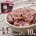 美人玄米 玄米 国産 黒米 玄米 大豆 無洗米 食物繊維 アントシアニン イソフラボン 1kg 10袋 4982466008119