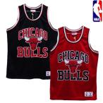 NBA タンクトップ　ブルズ　シカゴ　バスケ　mitchell&ness chicago bulls　メッシュ　ブラック　レッド　nb-tt001