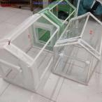 ショッピングベランダ 省スペースタイプ ミニ 組立式 ビニールハウス 簡易温室 ビニール温室 菜園ハウス ファスナー付き 育苗 家庭用 園芸 ベランダ