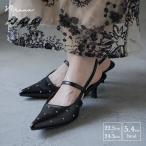 スタッズスリングバックオールウェイズシューズ パンプス ミュール フェイクレザー ストラップ