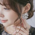 パーティー イヤリング アクセサリー 両耳 パール イミテーションパール シンプル おしゃれ 大きめ クリア 透明 ビジュー ドレス ワンピース シンプル 結婚式