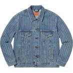 Supreme 2018年春夏 Levis リーバイス　Pinstrip Trucker Jacket ジーンズジャケット　ブルーストライプ