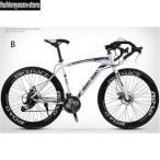 2021年モデル ロードバイク 27スピード実用自転車 軽量 前後ディスクブレーキ 通勤通学 26インチ
