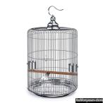 鳥かご・ケージ バード用品ステンレススチールラウンドバードケージスターリングオウムツグミバードケージ耐久性 鳥かご・ケージ (サイズ : 37*46cm)