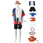 送料無料◆ONE PIECE(ワンピース)海賊王 風 ポートガス・D・エース コスプレ 衣装 コスチューム イベント アニメ ハロウィン仮装 変装