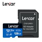 Lexar microSDカード 128GB 633x microSDXC UHS-1 C10 U3 V30 A1 Nintendo Switch動作確認済 SDアダプタ付 国内メーカー10年保証 LSDMI128BB633A（YF）