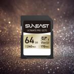 SUNEAST S275 GOLD SD карта 64GB SDXC UHS-I V30 Class10 U3 4K анимация R:240MB/s цифровая камера беззеркальный однообъективный зеркальный SD карта высокая скорость высокая прочность JPEG RAW Vlog полосный .5 год гарантия 