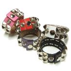 Yahoo! Yahoo!ショッピング(ヤフー ショッピング)2連 シルバー 角スタッズブレスレット レザー 革 ビョウブレス 鋲 パンク PUNK ロックファッション タイト サロン スケート スケボー アクセサリー