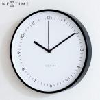 ＼12/5〜7はポイント10倍／ 掛け時計 Berlin NEXTIME ネクスタイム ブラック クォーツ アナログ スイープ式 アルミ マット 壁掛け ウォールクロック
