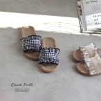 CDF etendue проверка оборка тапочки M( салон обувь женский модный симпатичный весна лето дом для тапочки салон женщина 23cm 24cm серебристый жевательная резинка проверка легкий передний открытие )