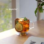 a.depeche qon アデペシュ クオン ハンドルカップS QON-HCUP-S(グラス おしゃれ ハンドル 脚付き 持ち手 アイスコーヒー お酒 コップ カップ ガラス 小さい)