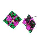 Betsey Johnson Festive Present Button Earrings, MULTI (331168GLD966) 好評発売中