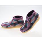 クラークス CLARKS ORIGINALS WOMENS WALLABEE BOOT ウィメンズ ワラビー ブーツ レディース 女性用 テキスタイル アッパー パープル/マルチカラー #26164608