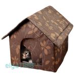  поле кошка house наружный для зима соответствует собачья конура / кошка маленький магазин водонепроницаемый защищающий от холода . способ холод . меры складной теплый товары для домашних животных Brown L размер 