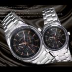 腕時計 メンズ ウォッチ ラウンドフェイス シルバーメタル メンス用 レディース用