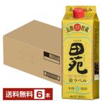 ショッピング金麦 田苑酒造 麦焼酎 田苑 金ラベル 25度 900ml 紙パック 6本 1ケース むぎ焼酎 鹿児島