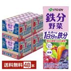栄養機能食品 伊藤園 鉄分野菜 200ml 紙パック 24本×2ケース(48本) 送料無料